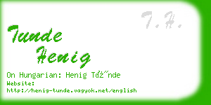 tunde henig business card